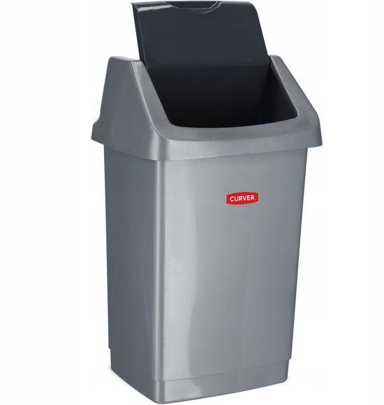 Curver Click-it multifunctionele mand van kunststof zilver, kunststof, grijs, 9 l
