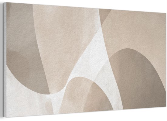 Akoestisch wandpaneel 80x40 cm - Vilt schilderij Vloeiende vlakken - Harmonieus - Golvend - Akoestische panelen - Geluidsdempende wanddecoratie - Geluidsisolatie woonkamer - Muurdecoratie geluidspanelen