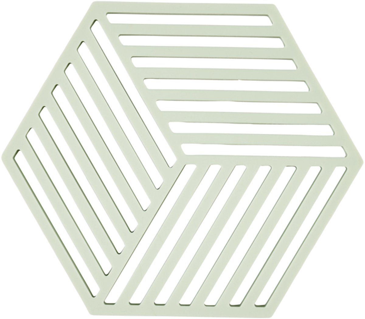 Zone Denmark Pannenonderzetter Hexagon – Onderzetters Pannen – Hittebestendig tot 250°C – Vaatwasserbestendig – Siliconen – 16 x 14 x 0,9 cm – Mint