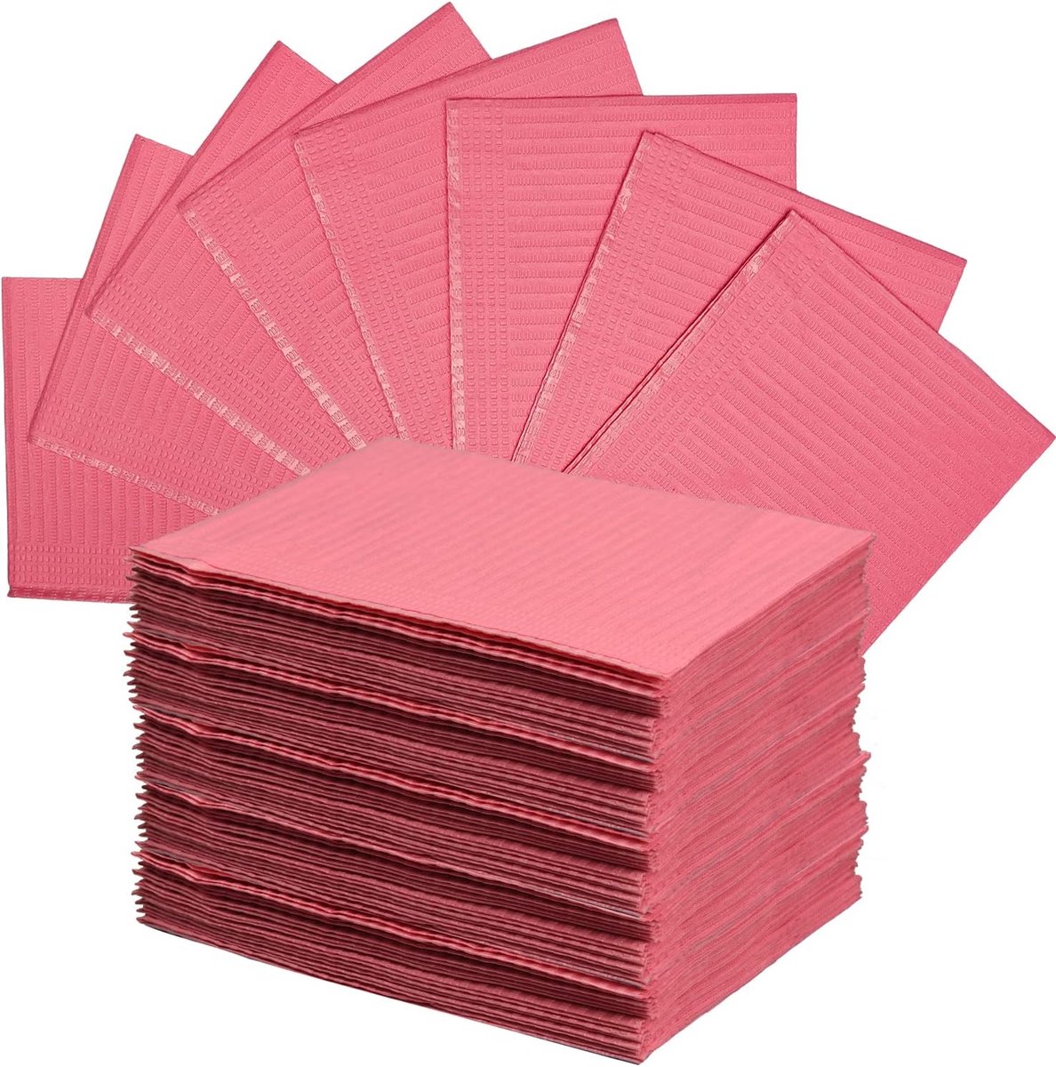Image of 30pcs Pink Disposable Dental Bibs - Waterproof Scarf Towel - Patient Bibs voor Tandartsgebruik