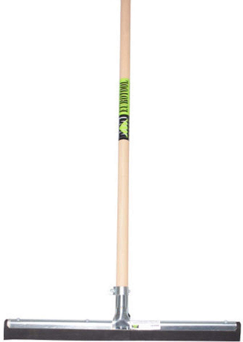 MM Eurotool Vloertrekker Metaal 45 Centimeter Zwarte Rubber Met Steel 150 Centimeter