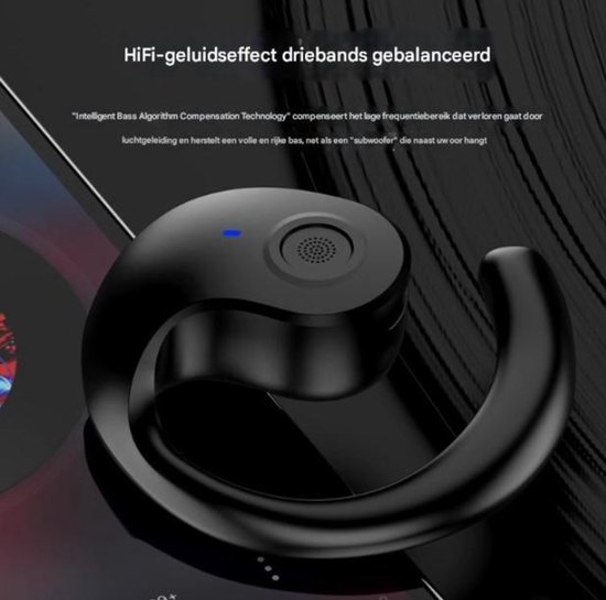 Draadloze M62-Bluetooth Vertaling Oordopjes, opknoping oor Real-time Taalvertaler, APP intelligente wederzijdse draadloze oordopjes, AI vertaling hoofdtelefoon, ondersteunt 35 talen (zwart