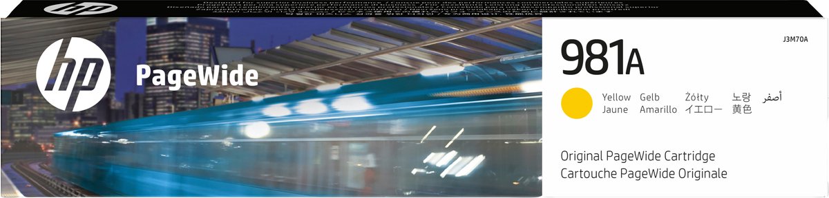 HP 981A - 69 ml - geel - origineel - PageWide - inktcartridge - voor PageWide Enterprise Color MFP 586; PageWide Managed Color E55650