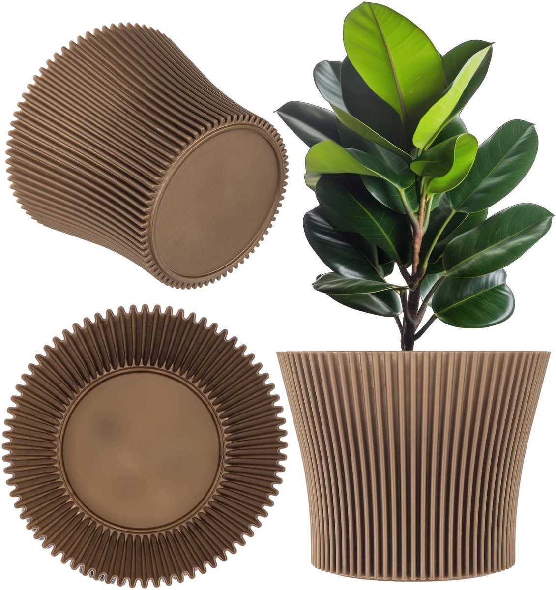 Estrela bloempot 19cm goud