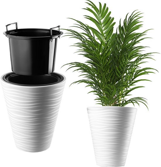 KADAX Bloempot, bloembak, ronde plantenpot voor binnen en buiten