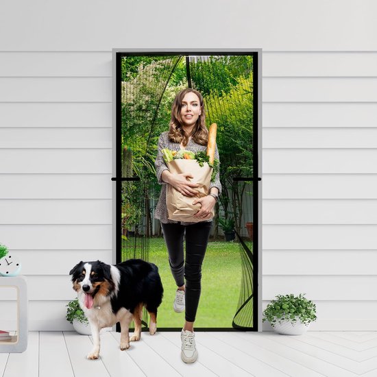 Magnetisch Vliegengaas Deur 65 x 150 cm Raamhor Klamboe Zonder Boren Horraam Voor Diverse Ramen, Bruin Magnetisch Vliegengaas Deur 65 x 150 cm Raamhor Klamboe Zonder Boren Horraam Voor Diverse Ramen, Bruin