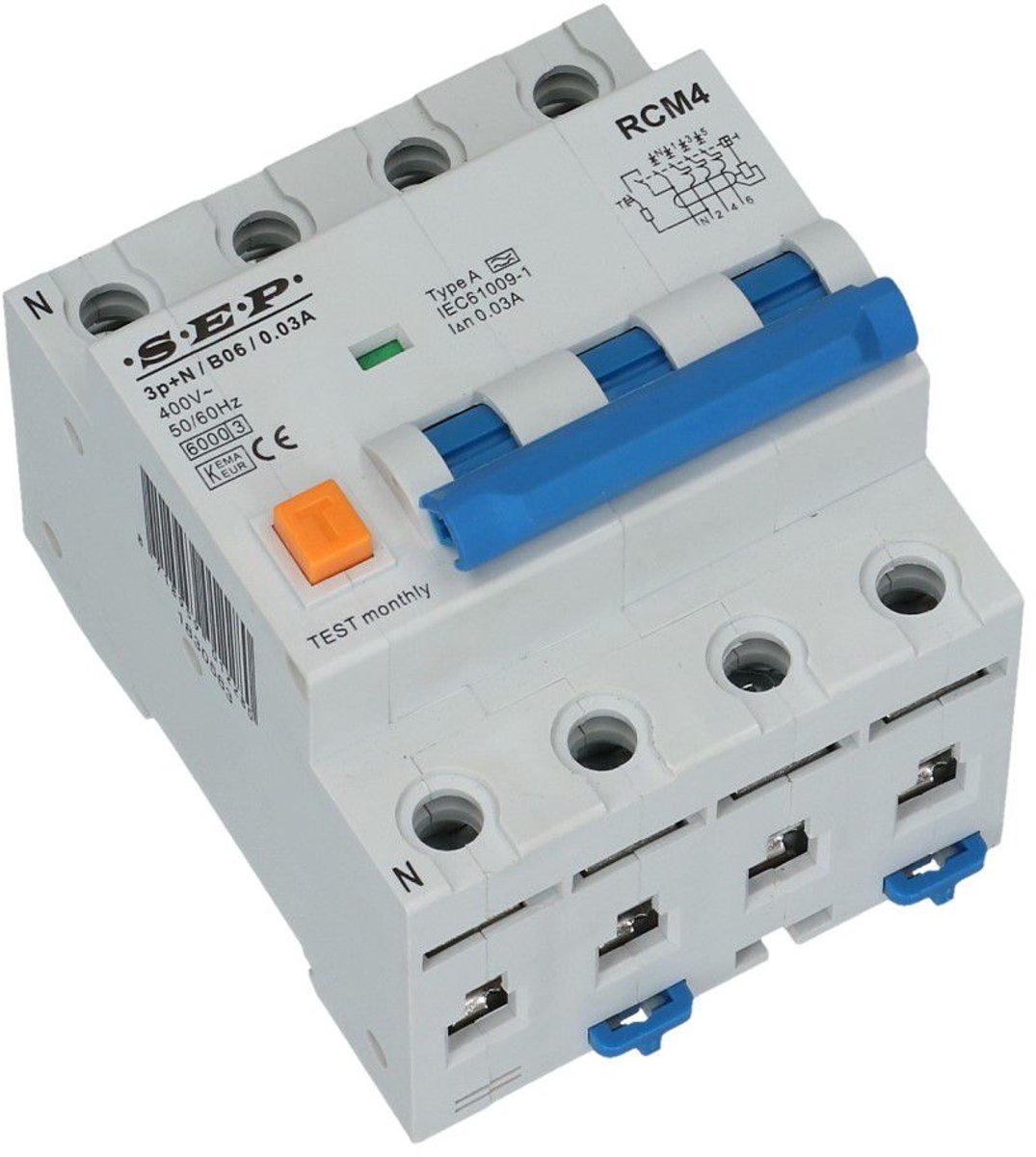 Aardlekautomaat B 16A 3p+n 300mA 6kA
