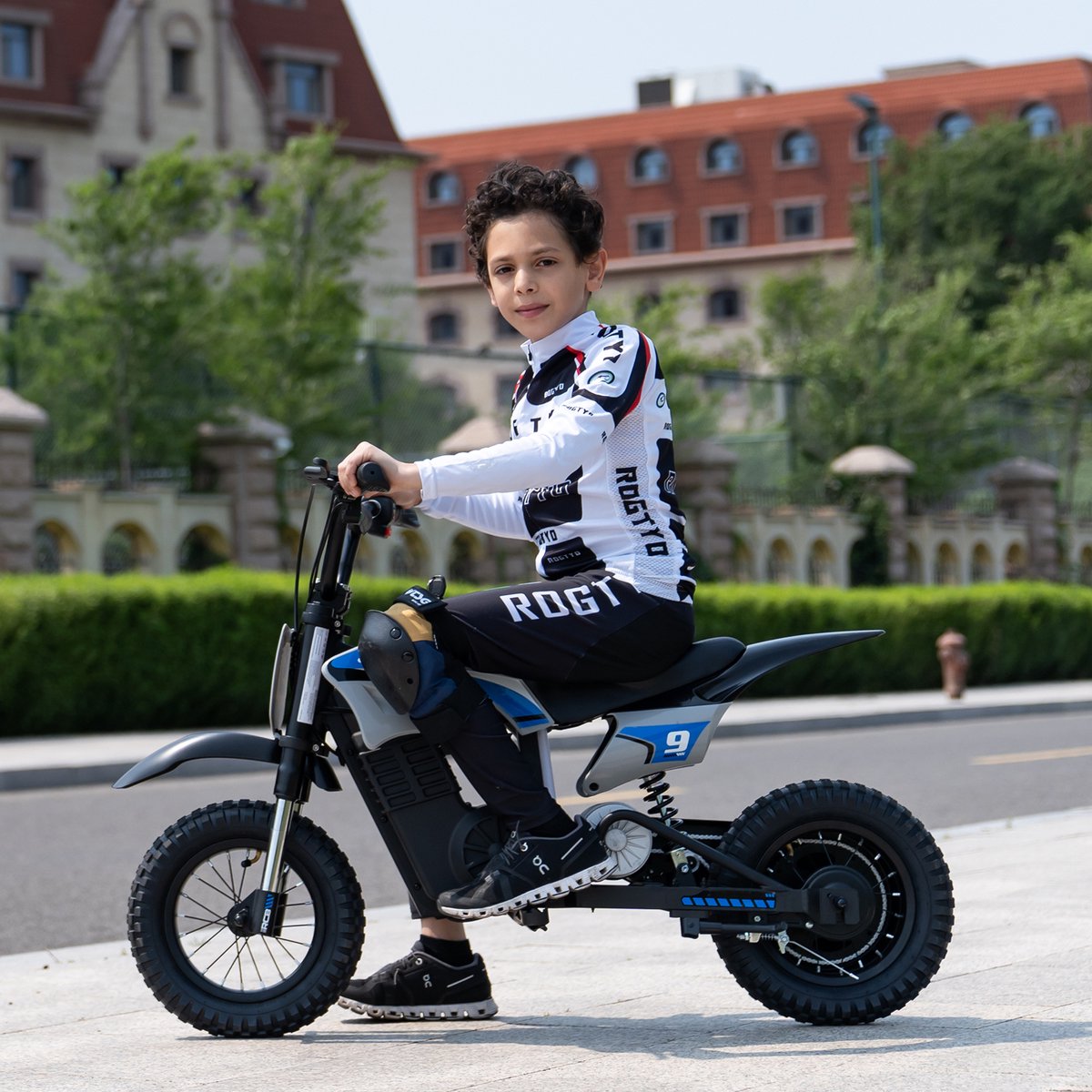 RCB R9XPRO 36V Elektrische Crossmotor (5-10 jaar) - 350W elektrische kindermotor - 3 Versnellingen-Max 25 km/u - Groente/Zwart — afbeelding 3