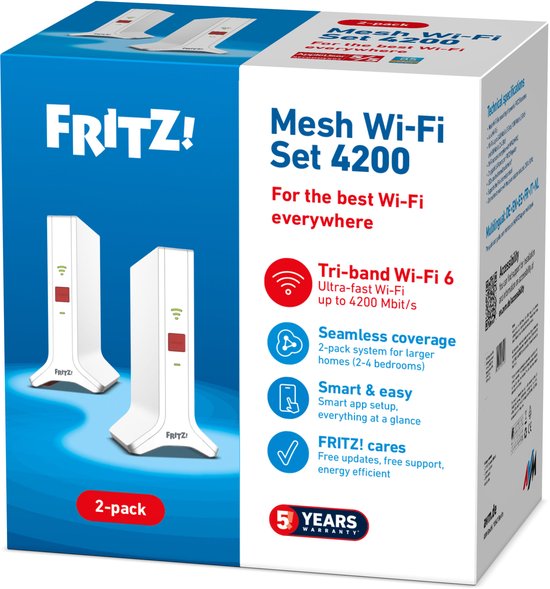 AVM FRITZ!Mesh 4200 - Wi-Fi maillé - Wi-Fi 6 - Pack de 2