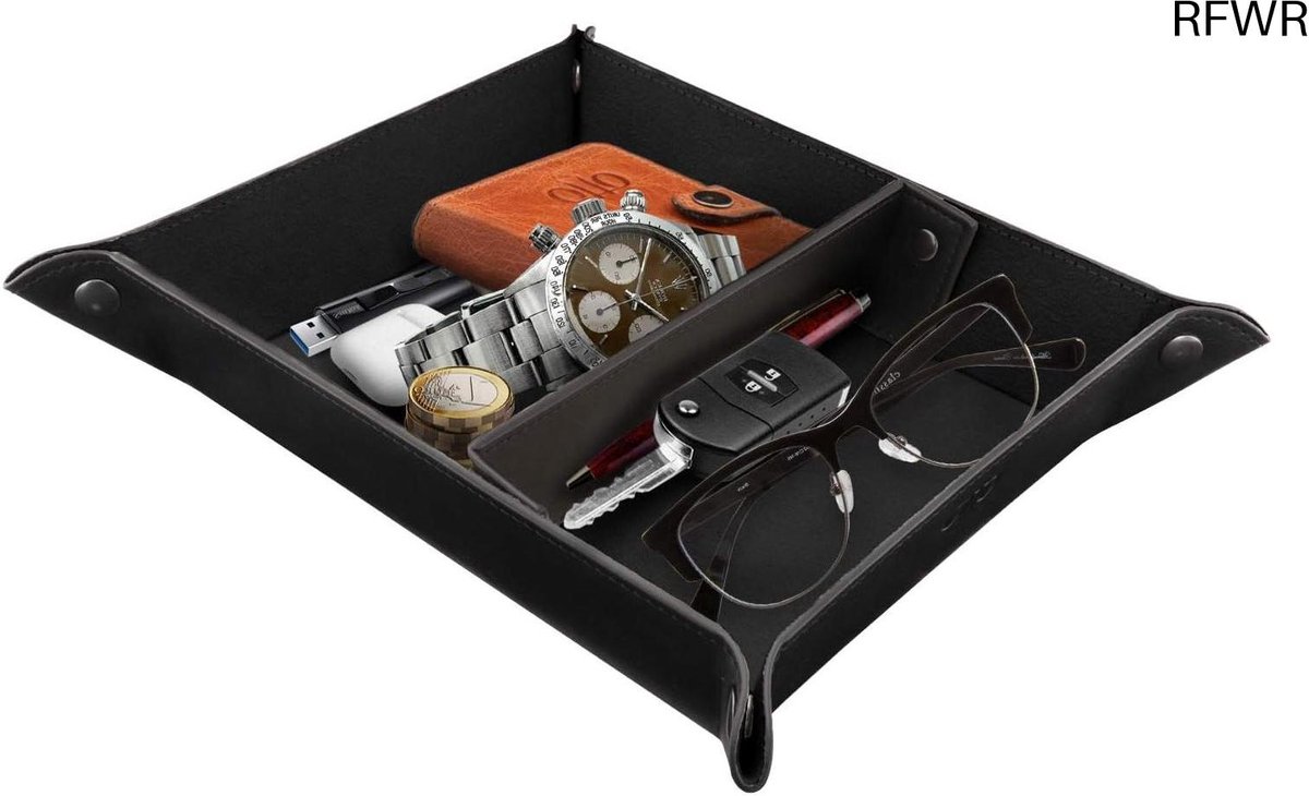 RFWR® Tray Organizer van Leer - Praktisch en Stijlvol voor Thuis en Kantoor