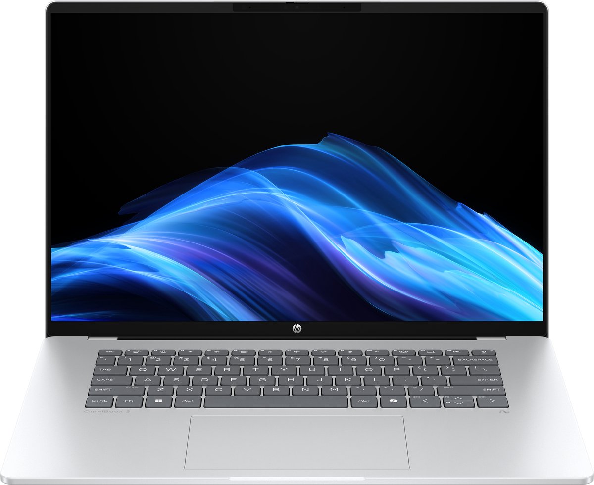 HP OmniBook 5 NGAI 16-bf0900nd Copilot+ PC Snapdragon X1-26-100 Laptop 40,6 cm (16") 2K 16 GB LPDDR5x-SDRAM 512 GB SSD Wi-Fi 6E (802.11ax) Windows 11 Home Zilver