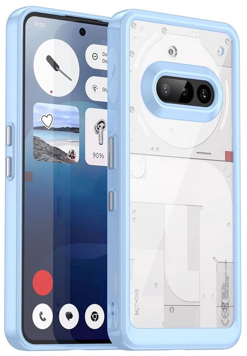 Hoesje Geschikt voor Nothing Phone (3) - Acryl Back Cover Blauw