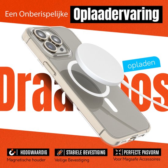 Étui Magsafe iPhone 15 Pro Max Transparent - Étui Magsafe magnétique - iPhone 15 Pro Max Transparent - Étui Magsafe iPhone 15 Pro Max - Transparent