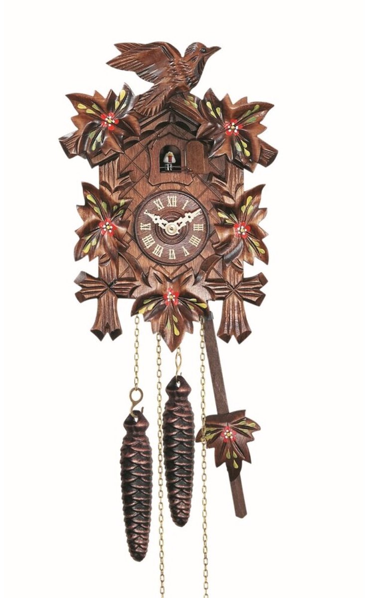 Engstler 522/6 - Koekoeksklok - 1-daags kettinguurwerk - Notenhout - 22 cm Bruin