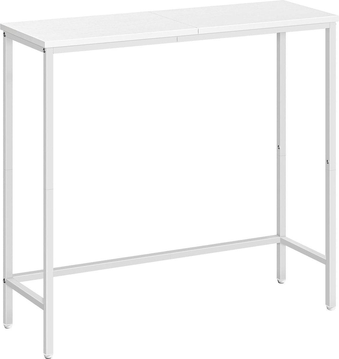 WNHB® Bijzettafel-gangtafel-wit-metalen-frame-compact-modern-design-voor-kleine-ruimtes