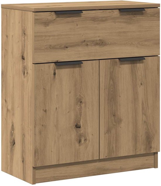 vidaXL - Buffet - 60x30x70 - cm - décoré - bois - artisanal - chêne