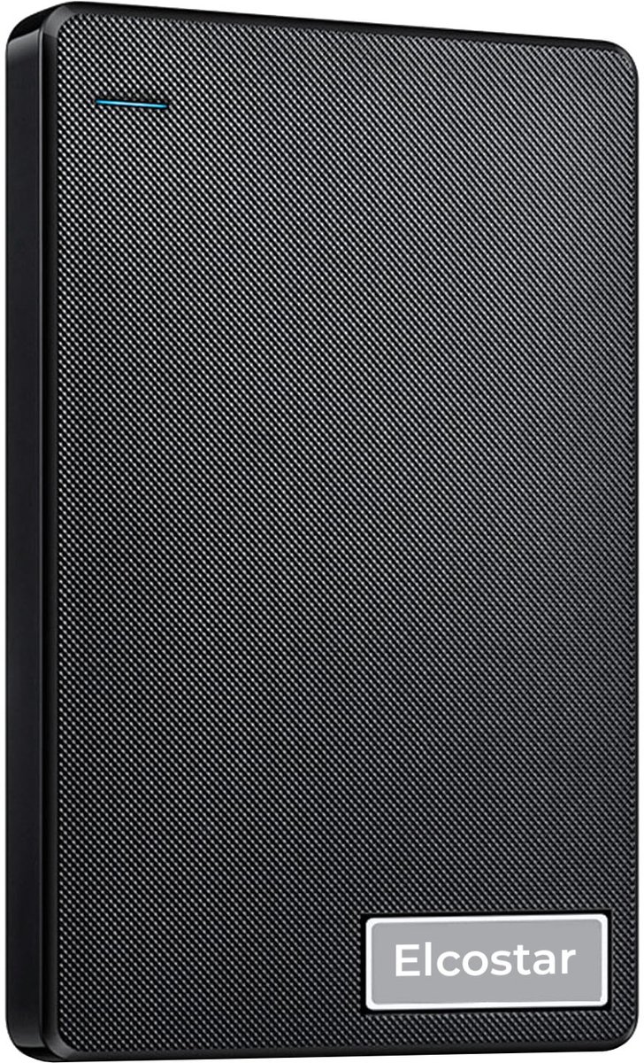 Elcostar Externe harde schijf 1TB - HDD - Harde schijf extern - Externe harde schijven - Geschikt voor Windows, Mac & Smartphone - Inclusief USB kabel