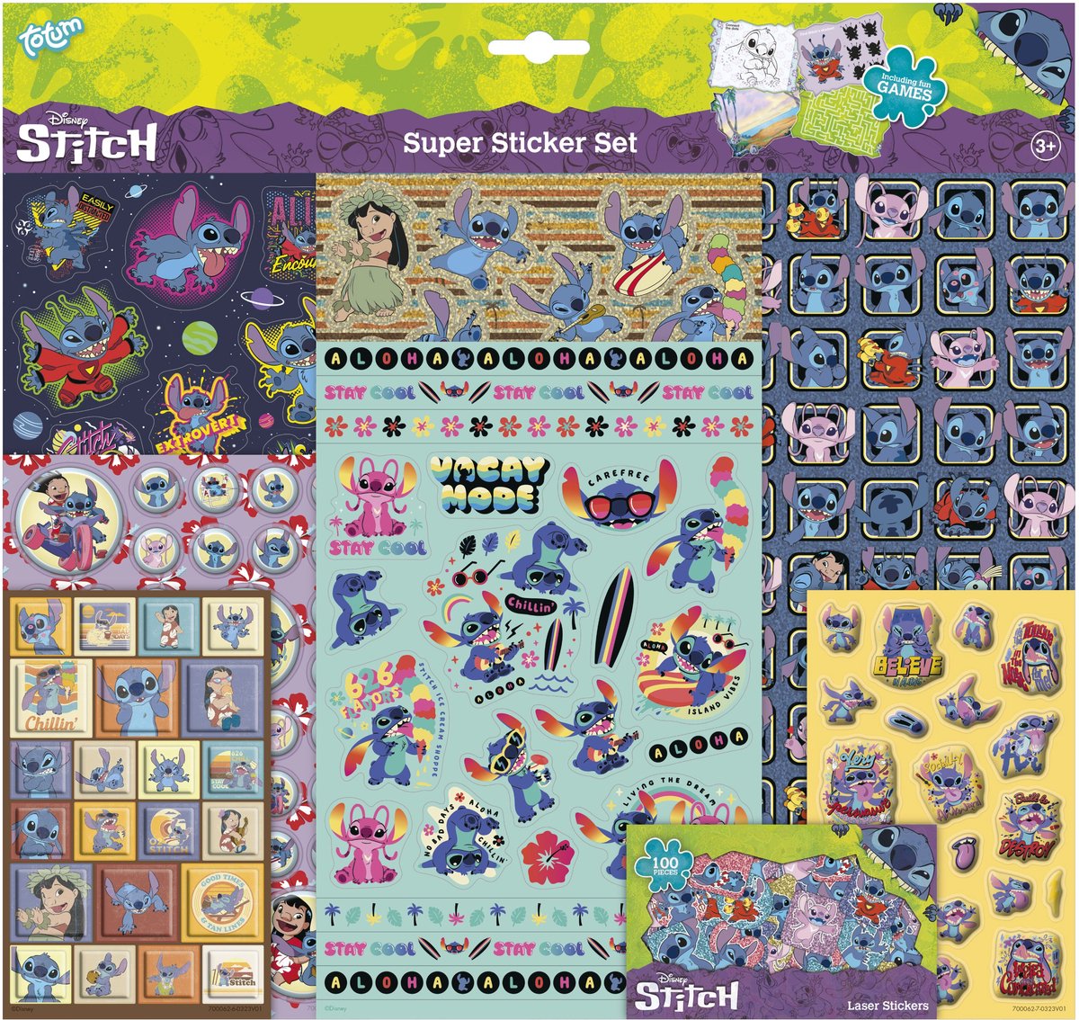 Disney Stitch Mega Knutselpakket voor Kinderen – Totum Creatieve Set – Diamond Painting, Gips Gieten, Armbandjes Maken, Sticker Set en Designer Doeboek – 6-in-1 Knutseldoos — afbeelding 7