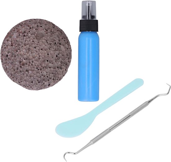 Picking Rock Kit, Latex Padding Flat Round Pick Peel Stone Kit Pick Peel Calming Stone Fidget Toy Anxiety Relief Mental Relaxation for Kids Adults(Blue-latex) — afbeelding 3