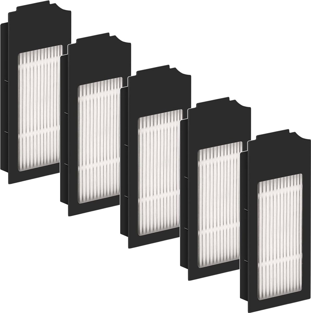(5 Stuks) N20 Plus HEPA Filter Geschikt voor Robot Stofzuiger Ecovacs DEEBOT N20 Plus/ N20 Pro Plus/ X1 OMNI/ X1 PRO OMNI/ X1 Plus/ T10 OMNI/ T10 TURBO, Robot Stofzuiger Filter Kit