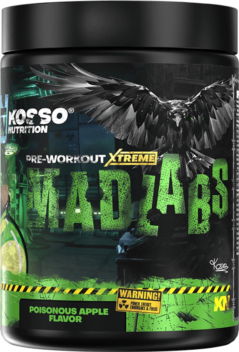 Kosso Nutrition – Madlabs – Pre-Workout – Poisonous Apple Smaak – 6000mg L-Citrulline – 500g