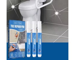3 Stuks Witte Tegel Grout Verfpen – Waterdicht & Schimmelbestendig – Voeg Reparatie Marker