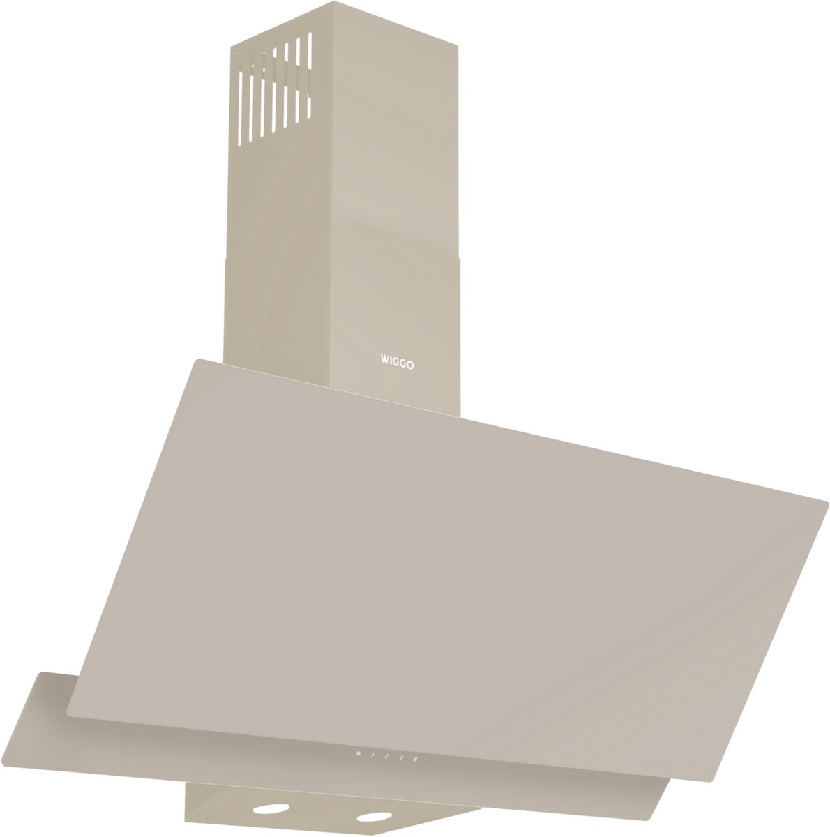 Wiggo WE-D932G(C) - Schuine Afzuigkap - 90cm - Creme Dubbel Glas