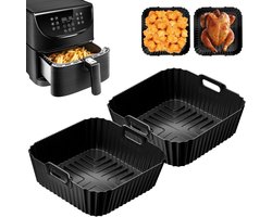 JGS Premium - Siliconen airfryer vorm accessoires, set van 2 - Geschikt voor Cosori TurboBlaze 55 l/6 l/62 l - Bakvorm accessoires voor Cosori CP158-AF CAF-R901-AEU