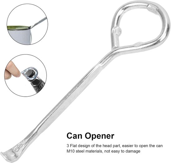 Cocoarm Multifunctionele Blikopener, 12 Stuks, Stalen Lakemmer en