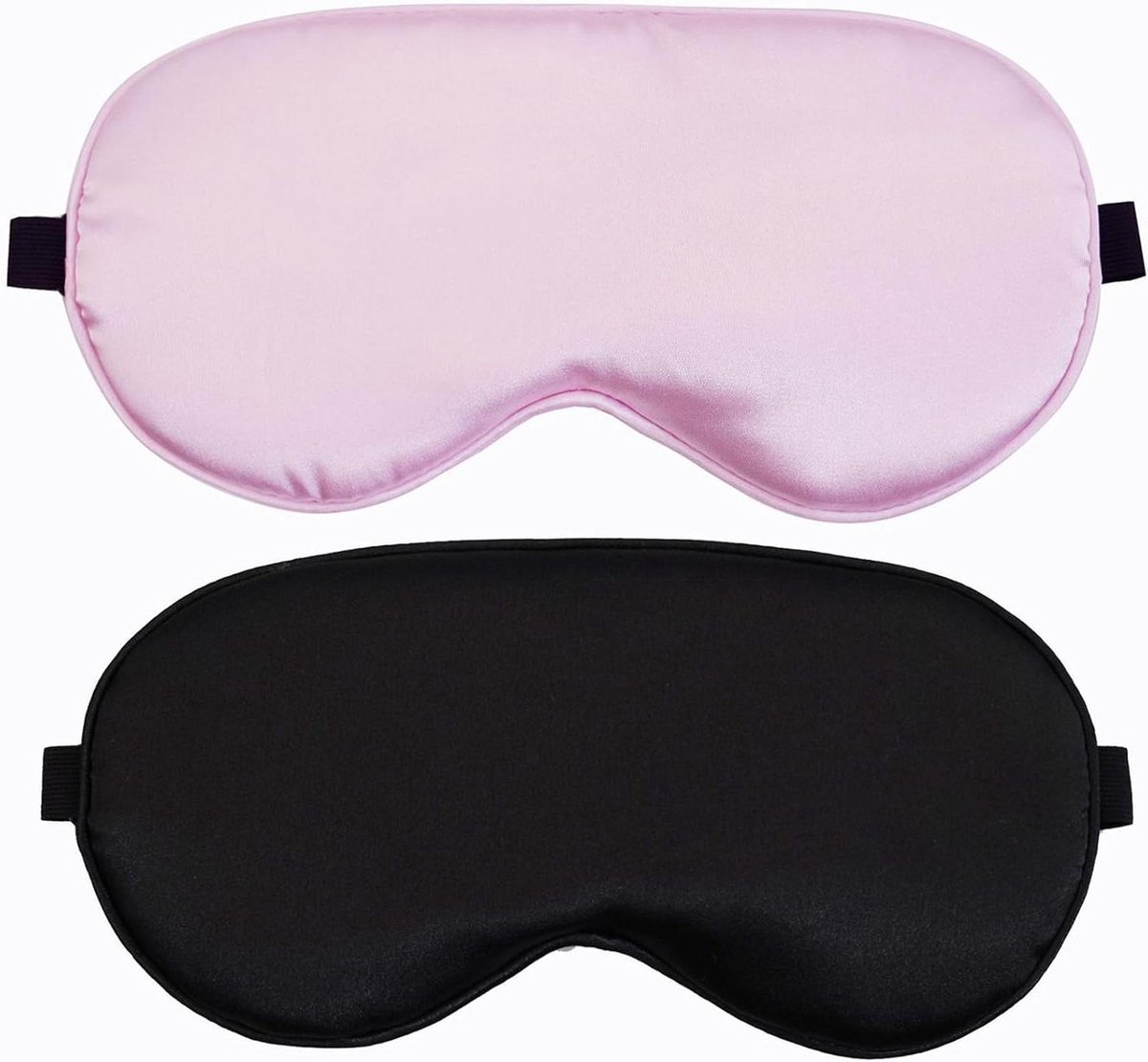 Allecto Plus - Slaapmasker 2 stuks met verstelbare riem en moerbeizijde - Lichtblokkerend en vermindert gezwollen ogen - Voor op reis - Geschenken - Ontspanning voor de ogen