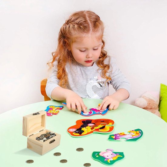 Mini-schatkist doe-het-zelf - houten kist met deksel - schatkist