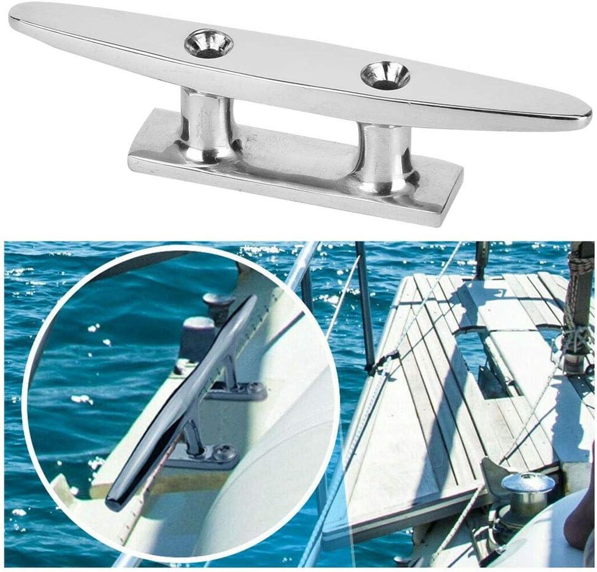 Allecto Plus - Boot Dock Schoenplaat 10-20cm Zilver Roestvrij Staal - Marine Hardware voor Schepen en Jachten