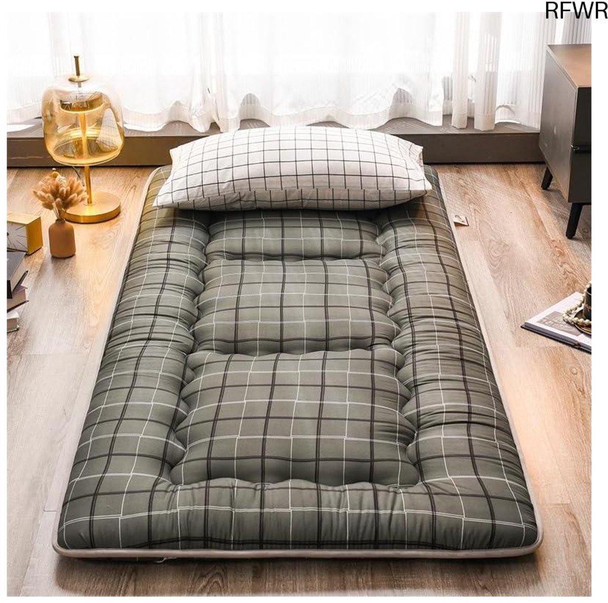 RFWR® Draagbare verdikte futon-vloermatras voor volwassenen - Opvouwbaar slaapcomfort