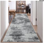 Tapis de couloir antidérapant RFWR® 80 x 300 cm - Lavable pour couloir, Cuisine et salon - Moderne et durable