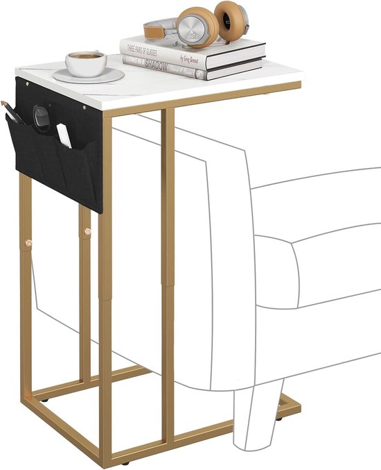 Hocus Picus - Bijzettafel - C-vorm 2 Lagen - 57×40×30 Cm Hocus Picus - Bijzettafel - C-vorm 2 Lagen - 57×40×30 Cm