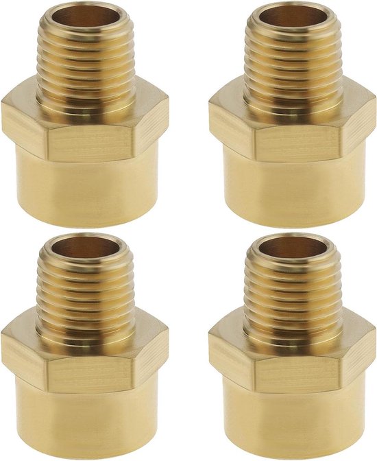 Gasadapter van messing met G-aansluiting 1/2 inch RH vrouwelijk