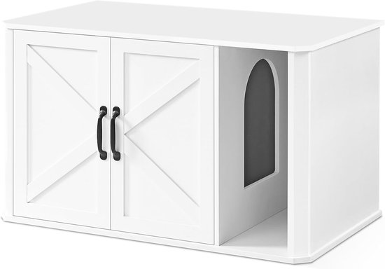 Kerbl Pet KERBL kattenkast Ida (kattenmeubel in wit en grijs, 64 x 57 x 17,5 cm kattenverstop) 81569 Kerbl Pet KERBL kattenkast Ida (kattenmeubel in wit en grijs, 64 x 57 x 17,5 cm kattenverstop) 81569