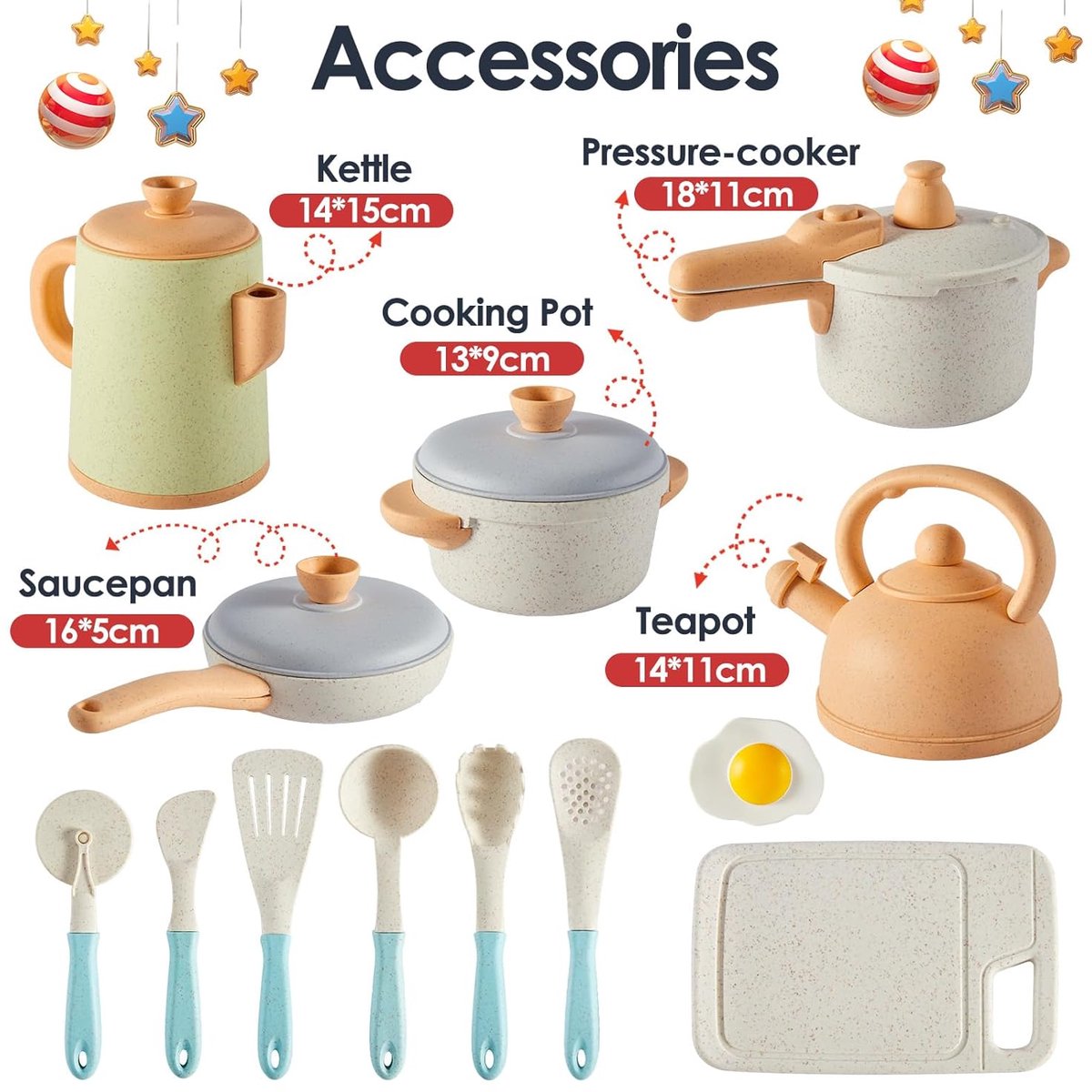 Klen Speelgoed-pannenset Emma's Keuken - Kookgere set (set, 9-delg