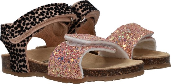 Bruidsmode Kinderen - Meisjesschoen - Sandalen - roze - bloem