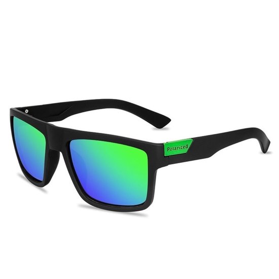 Livano Polaroid Zonnebril - Zonnenbrillen - Zonnenbril - Sun Glasses - Sunglasses - Techno Bril - Rave & Festival - Premium Quality - Groene Lens