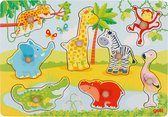 Goki Lift out puzzle, African baby animals 30 x 21 x 2