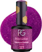 Pink Gellac 312 Fabulous Fuchsia Gel Lak 15ml - Gellak Nagellak - Roze Gelnagels Producten - Glanzende Gel Nails