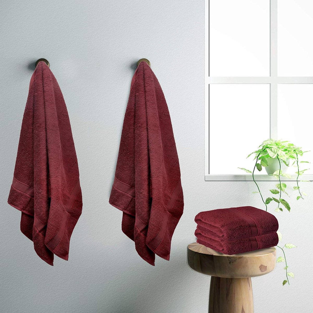 Luxe handdoekenset van katoen 4-Pack