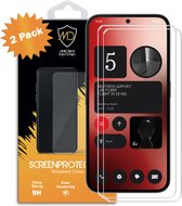 2-Pack Nothing Phone (2a) Screenprotectors - MobyDefend Case-Friendly Screensavers - Gehard Glas - Glasplaatjes Geschikt Voor Nothing Phone (2a)