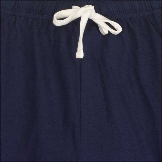 MEQ Pyjama Homme - Set Pyjama - Motif Imprimé - Col Rond - Blauw Foncé - Taille S