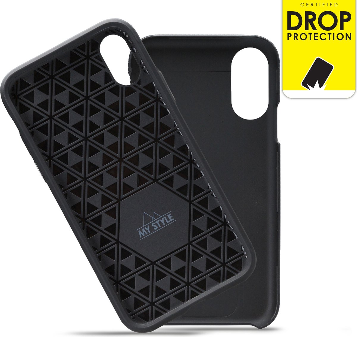 My Style Hoesje geschikt voor Apple iPhone XS Telefoonhoesje Hardcase | My Style Tough Backcover Shockproof | Schokbestendig iPhone XS Telefoonhoesje | Anti Shock Proof - Zwart
