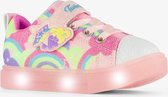 Skechers meisjes sneakers roze met lichtjes - Maat 22 - Uitneembare zool