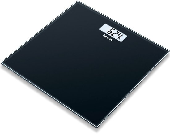 Beurer GS 10 Weegschaal Black - "Instap" Personenweegschaal Digitaal - Elegant & Ruimtebesparend (1,9 cm Hoog) - Met Veiligheidsglas - Quick Start - 5 jaar Garantie