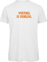 EK kleding T-shirt wit 3XL - Voetbal is oorlog - soBAD.| Oranje shirt dames | Oranje shirt heren | Oranje | EK | Voetbal | Nederland