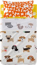 Set beddengoed HappyFriday Mr Fox Dogs Multicolour Wieg voor baby's 2 Onderdelen
